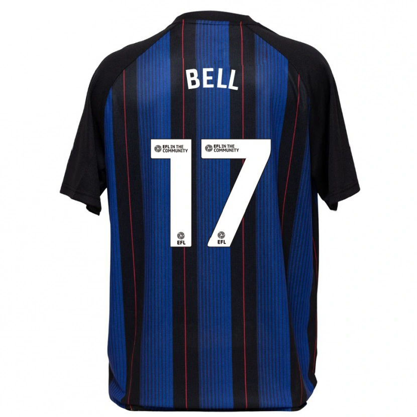 Danxen Niño Camiseta Millie Bell #17 Azul Negro 2ª Equipación 2025/26 La Camisa