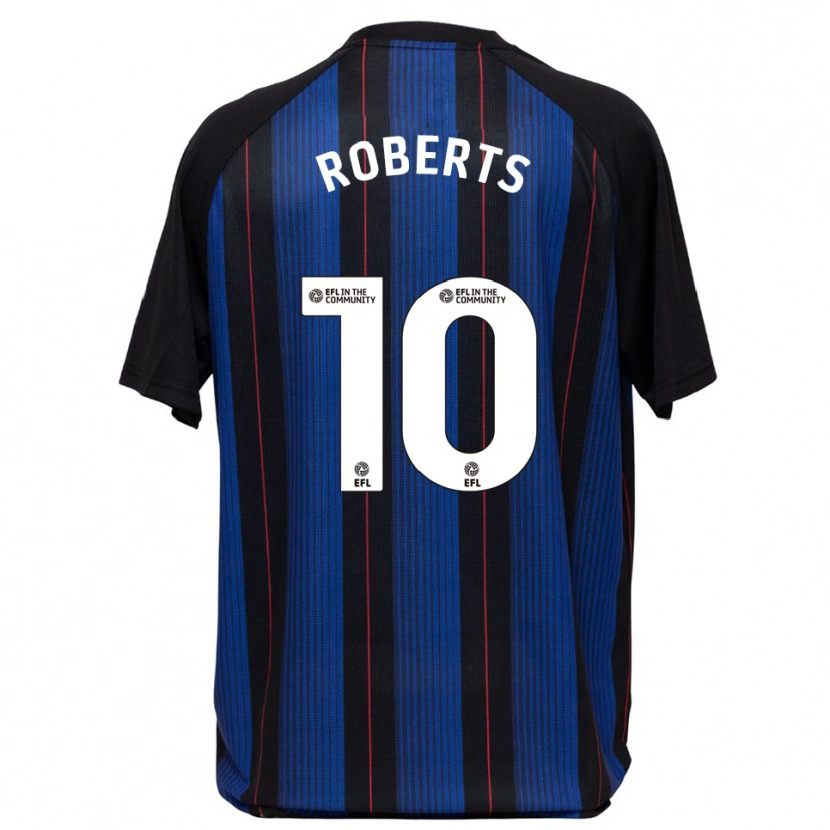 Danxen Niño Camiseta Joe Roberts #10 Azul Negro 2ª Equipación 2025/26 La Camisa