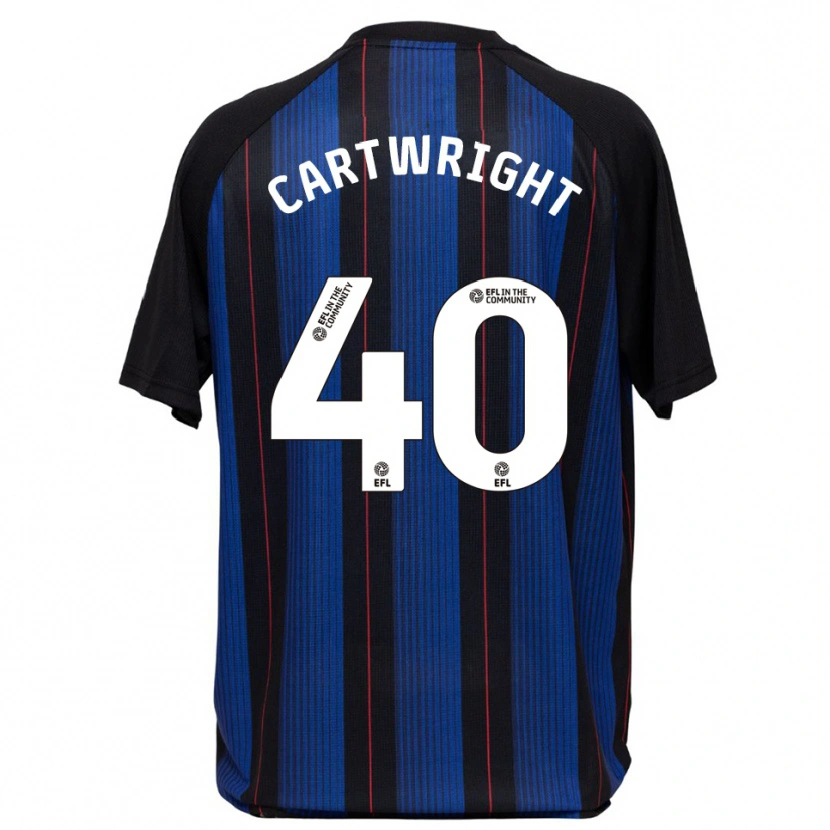 Danxen Niño Camiseta Finlay Cartwright #40 Azul Negro 2ª Equipación 2025/26 La Camisa