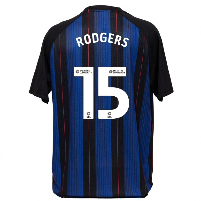 Danxen Niño Camiseta Amber Rodgers #15 Azul Negro 2ª Equipación 2025/26 La Camisa