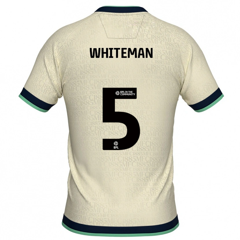 Danxen Niño Camiseta Harvey Whiteman #5 Champán Azul Marino 2ª Equipación 2025/26 La Camisa