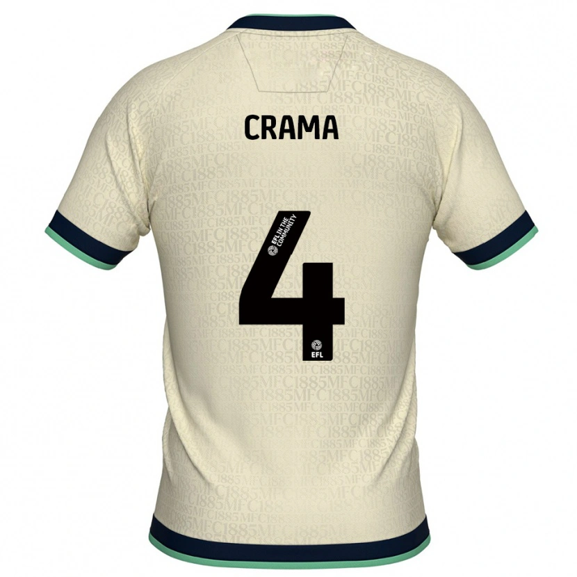 Danxen Niño Camiseta Tristan Crama #4 Champán Azul Marino 2ª Equipación 2025/26 La Camisa