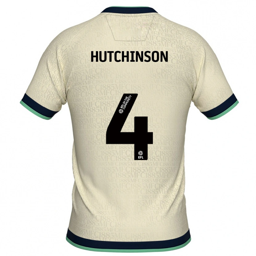Danxen Niño Camiseta Shaun Hutchinson #4 Champán Azul Marino 2ª Equipación 2025/26 La Camisa