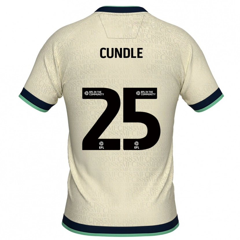 Danxen Niño Camiseta Luke Cundle #25 Champán Azul Marino 2ª Equipación 2025/26 La Camisa