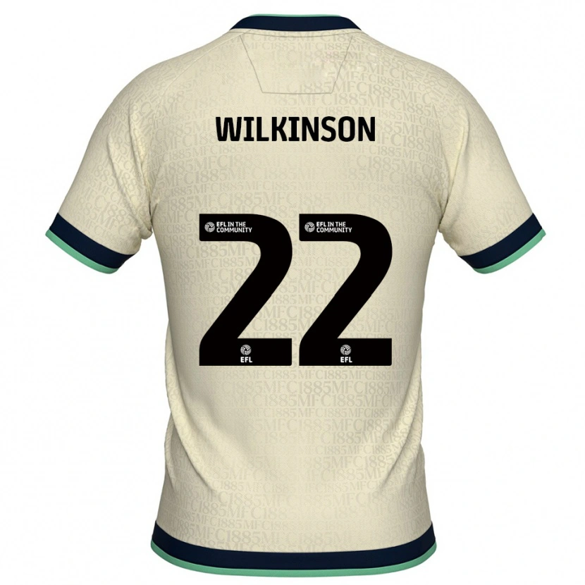 Danxen Niño Camiseta Chloe Wilkinson #22 Champán Azul Marino 2ª Equipación 2025/26 La Camisa