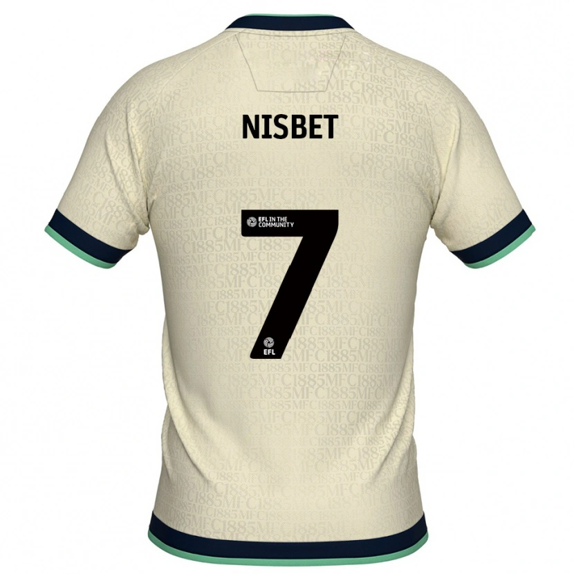 Danxen Niño Camiseta Kevin Nisbet #7 Champán Azul Marino 2ª Equipación 2025/26 La Camisa