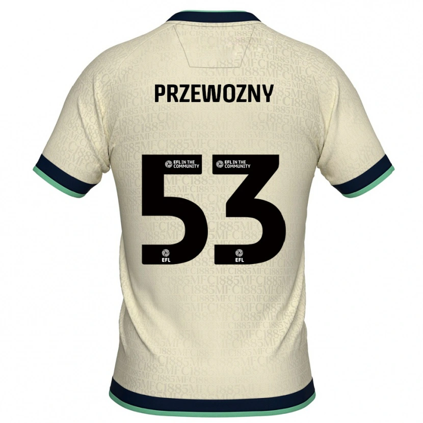 Danxen Niño Camiseta Jakub Przewozny #53 Champán Azul Marino 2ª Equipación 2025/26 La Camisa