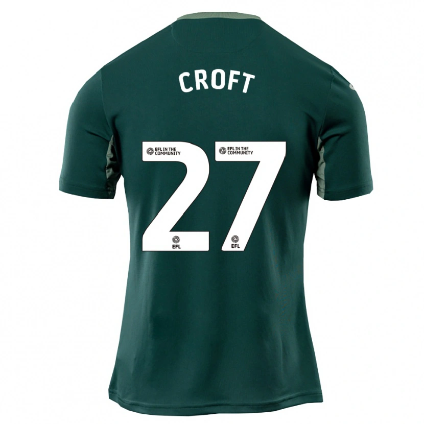 Danxen Niño Camiseta Mary Croft #27 Verde Blanco Púrpura 2ª Equipación 2025/26 La Camisa