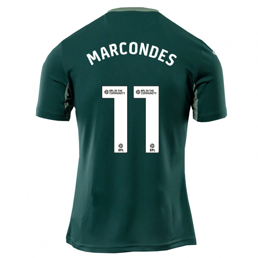 Danxen Niño Camiseta Emiliano Marcondes #11 Verde Blanco Púrpura 2ª Equipación 2025/26 La Camisa