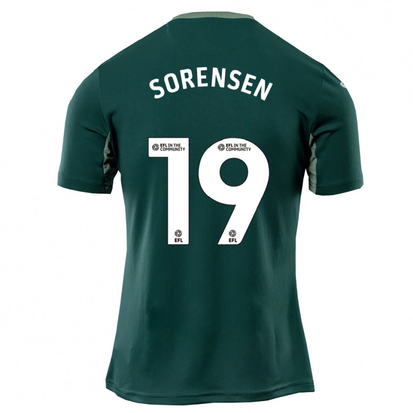 Danxen Niño Camiseta Jacob Lungi Sørensen #19 Verde Blanco Púrpura 2ª Equipación 2025/26 La Camisa
