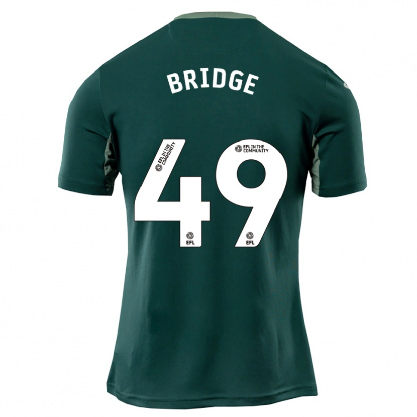 Danxen Niño Camiseta Aj Bridge #49 Verde Blanco Púrpura 2ª Equipación 2025/26 La Camisa