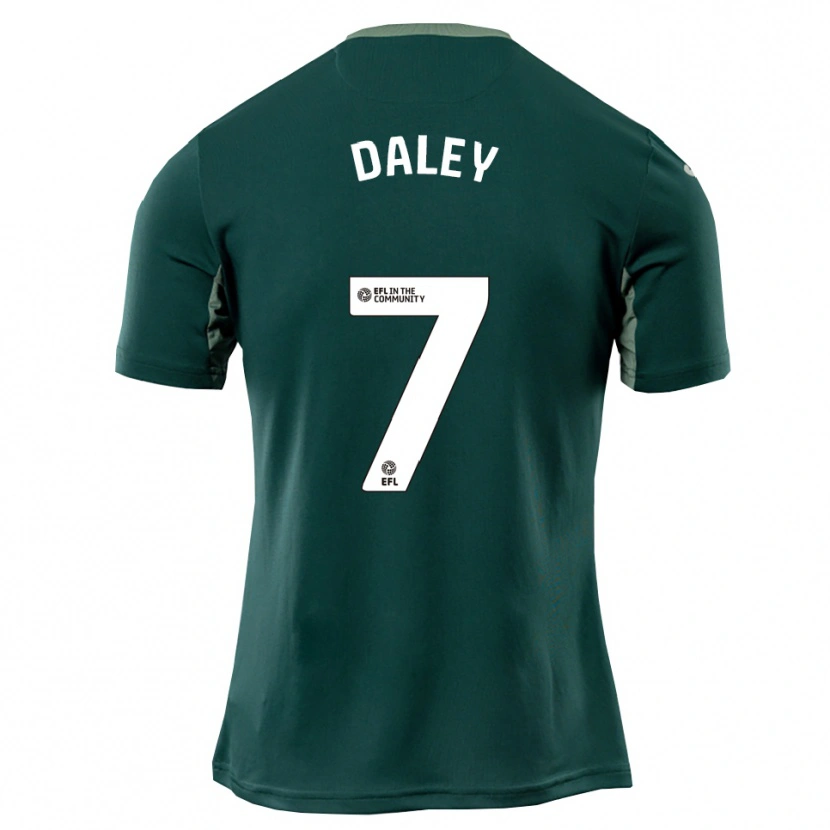 Danxen Niño Camiseta Damari Daley #7 Verde Blanco Púrpura 2ª Equipación 2025/26 La Camisa