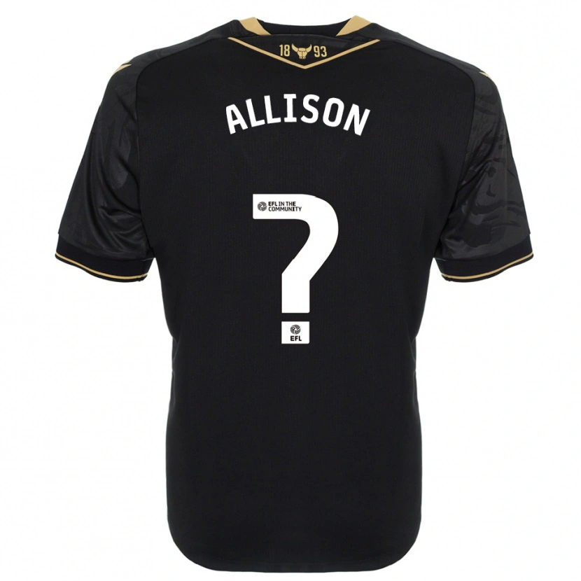 Danxen Niño Camiseta Lauren Allison #0 Negro Oro 2ª Equipación 2025/26 La Camisa
