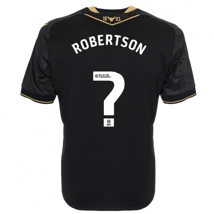 Danxen Niño Camiseta Maddie Robertson #0 Negro Oro 2ª Equipación 2025/26 La Camisa