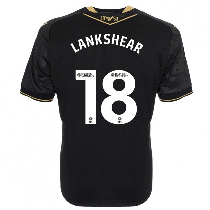 Danxen Niño Camiseta Will Lankshear #18 Negro Oro 2ª Equipación 2025/26 La Camisa