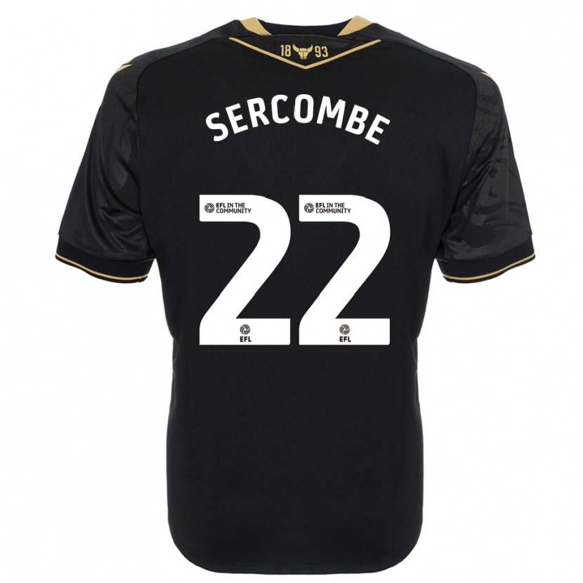 Danxen Niño Camiseta Paris Sercombe #22 Negro Oro 2ª Equipación 2025/26 La Camisa