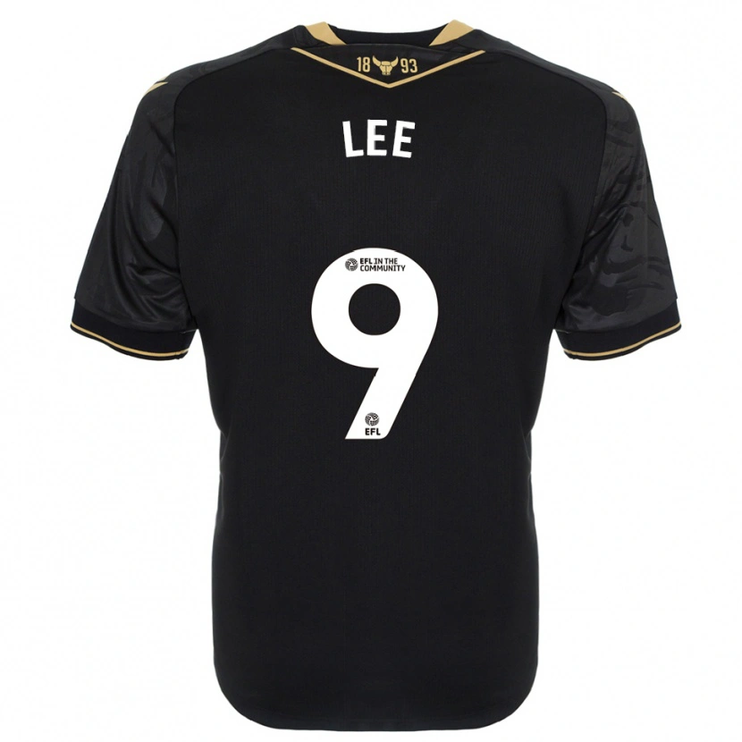 Danxen Niño Camiseta Jack Lee #9 Negro Oro 2ª Equipación 2025/26 La Camisa