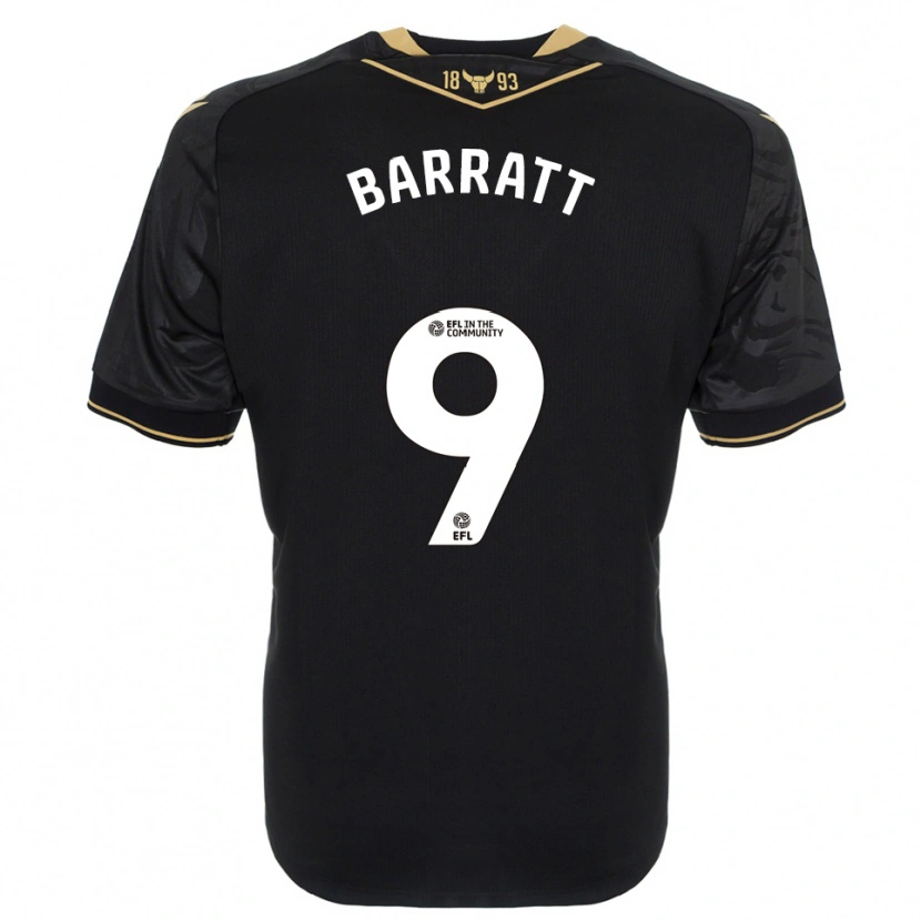 Danxen Niño Camiseta Zoe Barratt #9 Negro Oro 2ª Equipación 2025/26 La Camisa