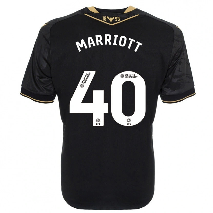Danxen Niño Camiseta Monty Marriott #40 Negro Oro 2ª Equipación 2025/26 La Camisa
