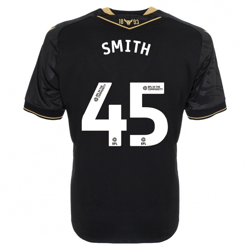 Danxen Niño Camiseta Max Smith #45 Negro Oro 2ª Equipación 2025/26 La Camisa