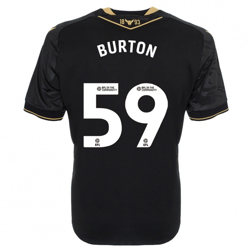 Danxen Niño Camiseta Kasway Burton #59 Negro Oro 2ª Equipación 2025/26 La Camisa