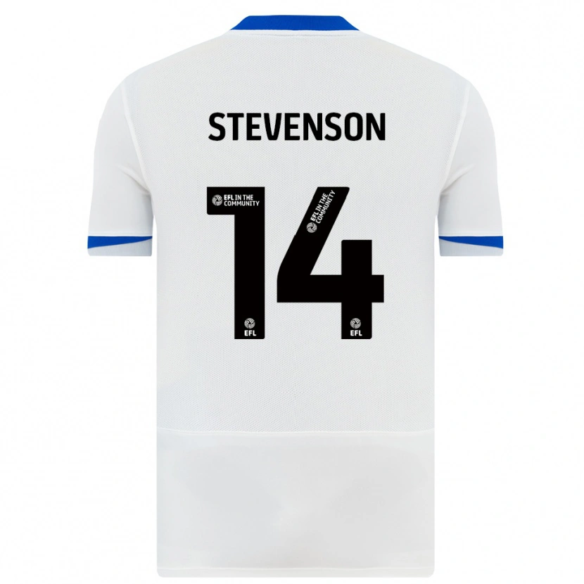 Danxen Niño Camiseta Ben Stevenson #14 Blanco Negro 2ª Equipación 2025/26 La Camisa