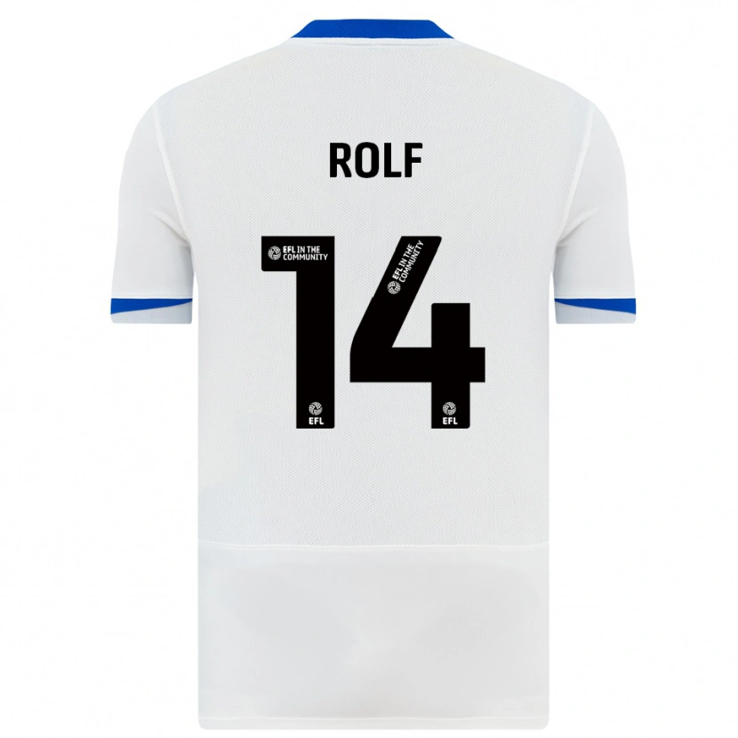 Danxen Niño Camiseta Annie Rolf #14 Blanco Negro 2ª Equipación 2025/26 La Camisa