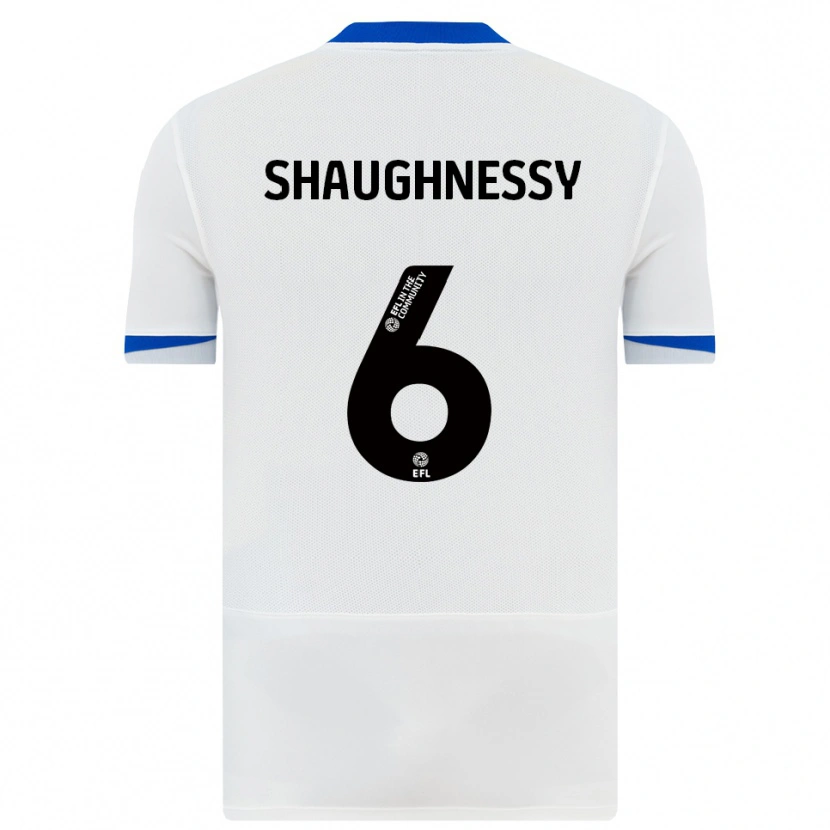 Danxen Niño Camiseta Conor Shaughnessy #6 Blanco Negro 2ª Equipación 2025/26 La Camisa