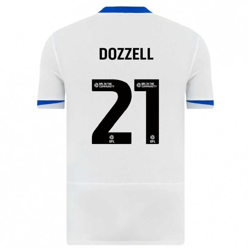 Danxen Niño Camiseta Andre Dozzell #21 Blanco Negro 2ª Equipación 2025/26 La Camisa