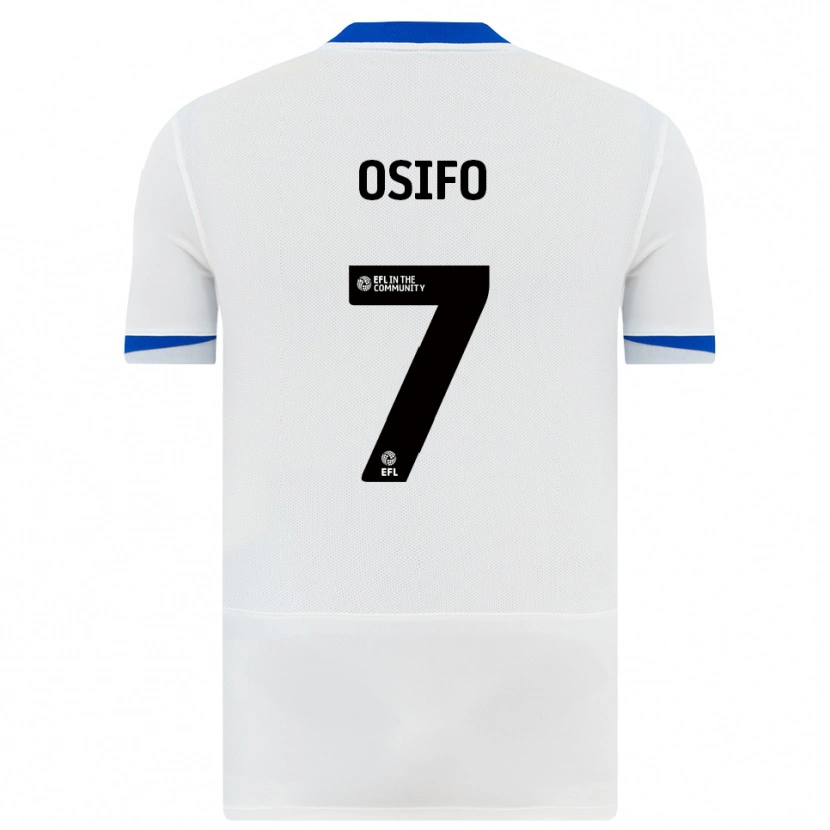 Danxen Niño Camiseta Jermaine Osifo #7 Blanco Negro 2ª Equipación 2025/26 La Camisa