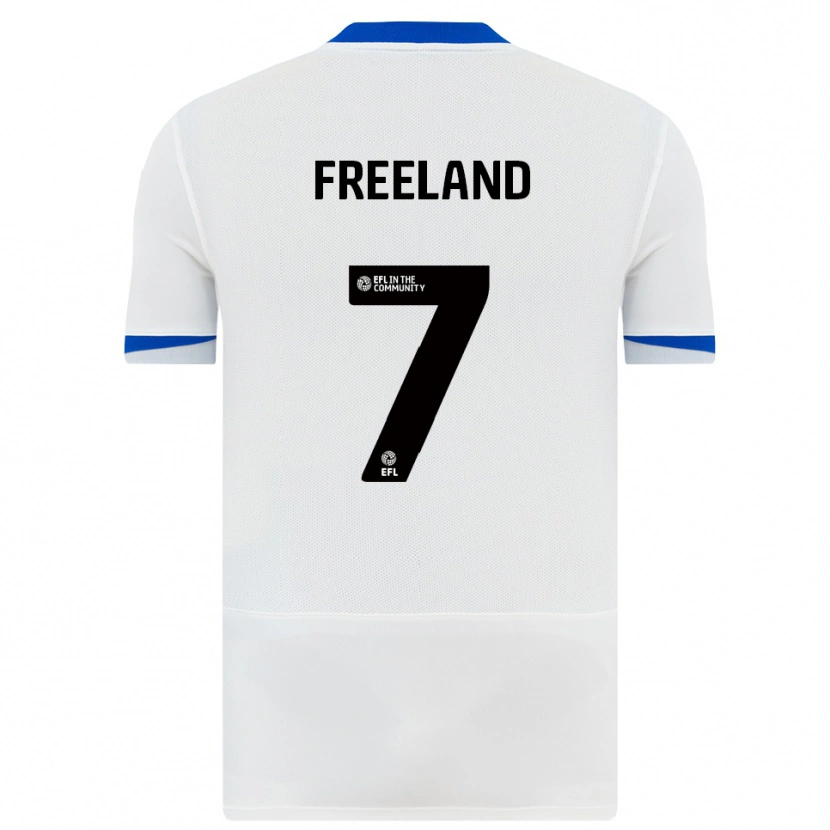 Danxen Niño Camiseta Georgie Freeland #7 Blanco Negro 2ª Equipación 2025/26 La Camisa