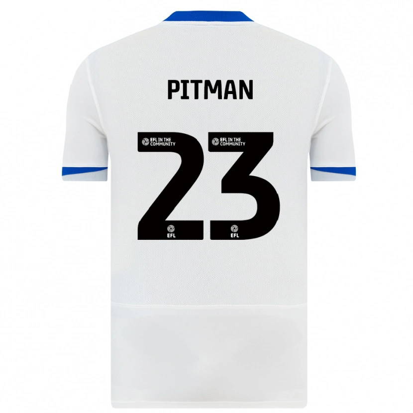 Danxen Niño Camiseta Emily Pitman #23 Blanco Negro 2ª Equipación 2025/26 La Camisa