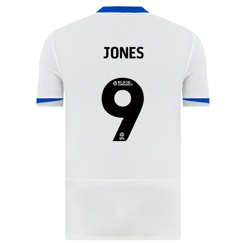 Danxen Niño Camiseta Emma Jones #9 Blanco Negro 2ª Equipación 2025/26 La Camisa