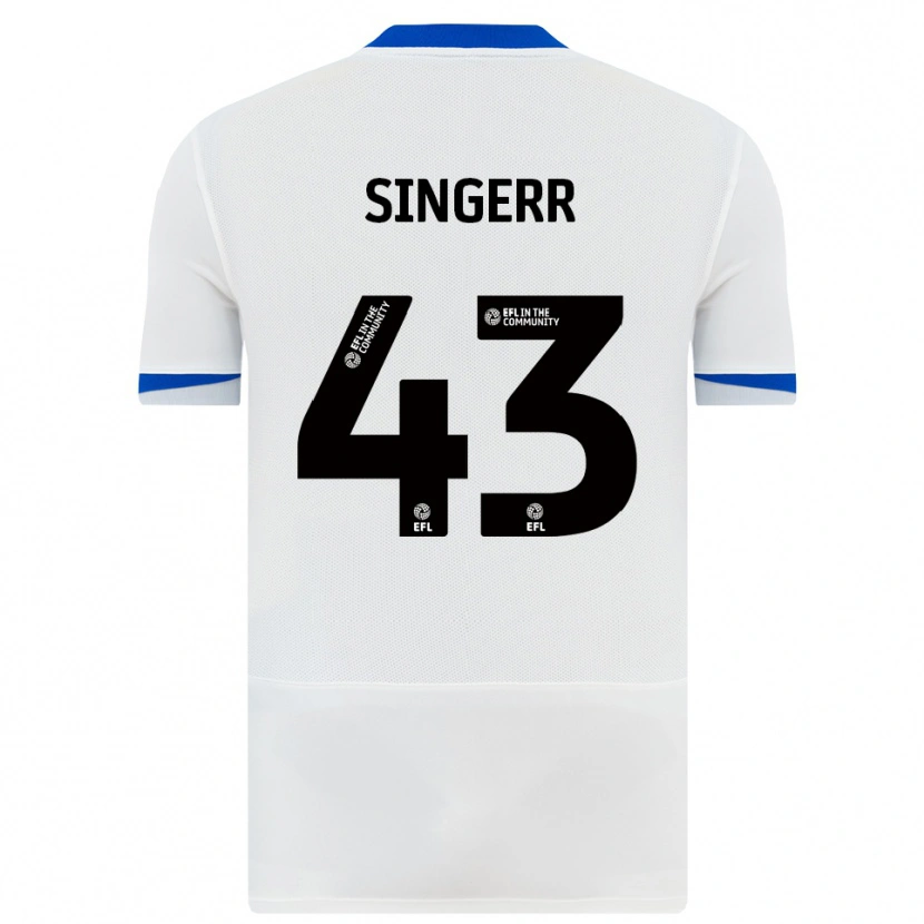 Danxen Niño Camiseta Olutayo Singerr #43 Blanco Negro 2ª Equipación 2025/26 La Camisa