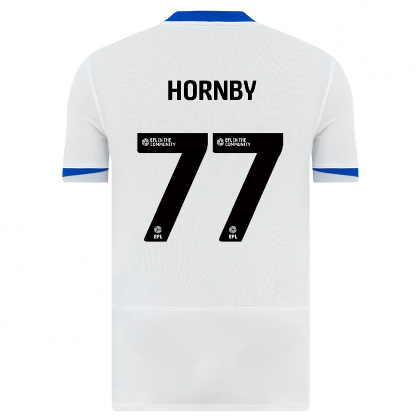 Danxen Niño Camiseta Megan Hornby #77 Blanco Negro 2ª Equipación 2025/26 La Camisa