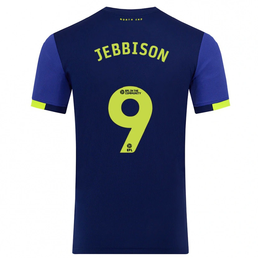 Danxen Niño Camiseta Daniel Jebbison #9 Azul Marino Amarillo 2ª Equipación 2025/26 La Camisa