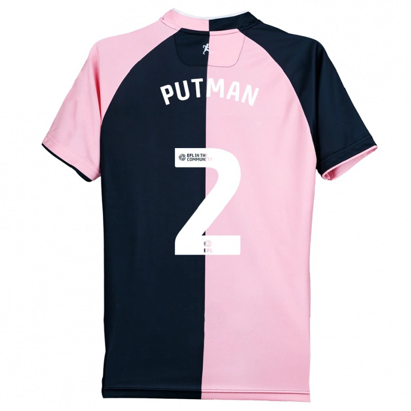 Danxen Niño Camiseta Jaiden Putman #2 Rosa Negro 2ª Equipación 2025/26 La Camisa