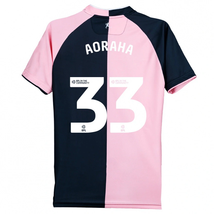 Danxen Niño Camiseta Alexander Aoraha #33 Rosa Negro 2ª Equipación 2025/26 La Camisa