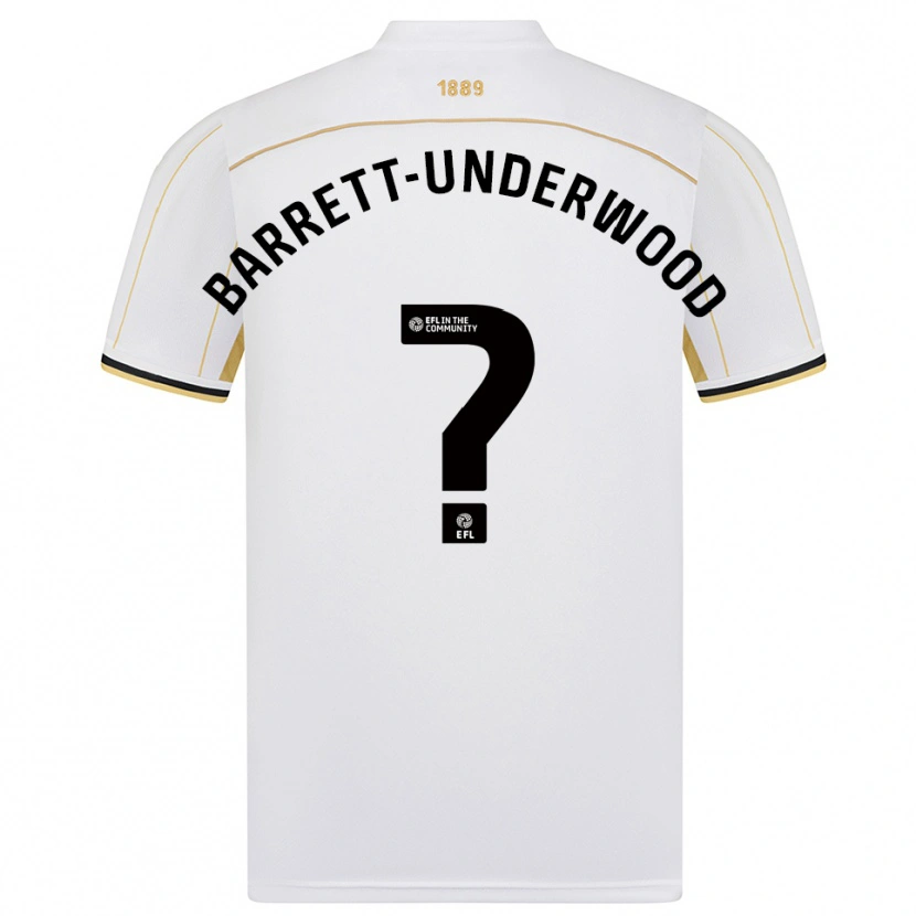 Danxen Niño Camiseta Keehan Barret-Underwood #0 Blanco Oro 2ª Equipación 2025/26 La Camisa