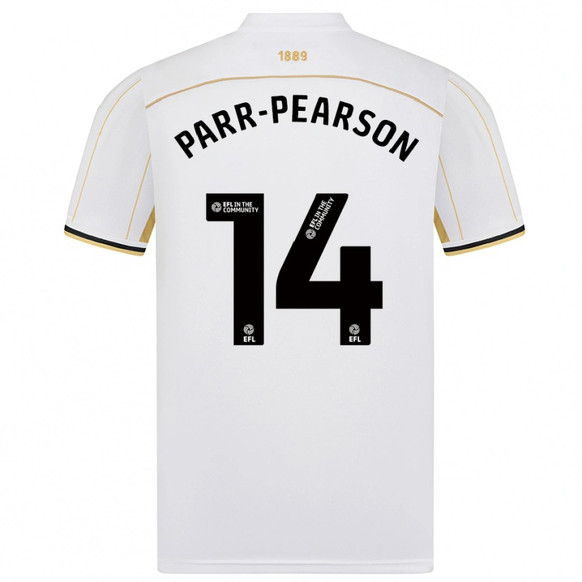 Danxen Niño Camiseta Marley Parr-Pearson #14 Blanco Oro 2ª Equipación 2025/26 La Camisa