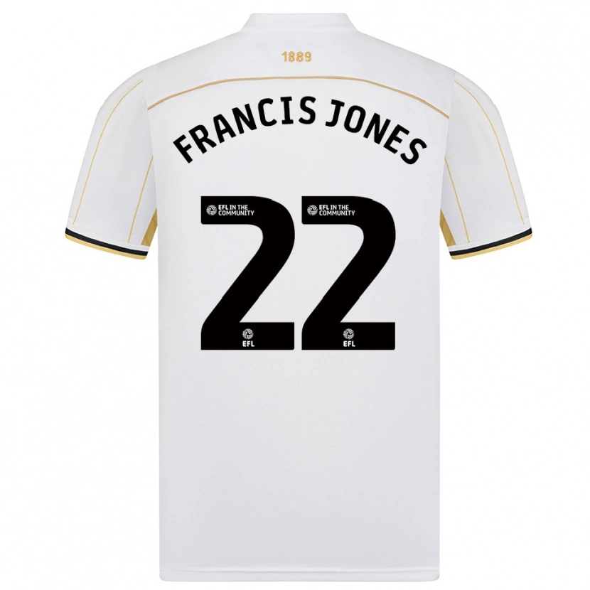 Danxen Niño Camiseta Maria Francis-Jones #22 Blanco Oro 2ª Equipación 2025/26 La Camisa