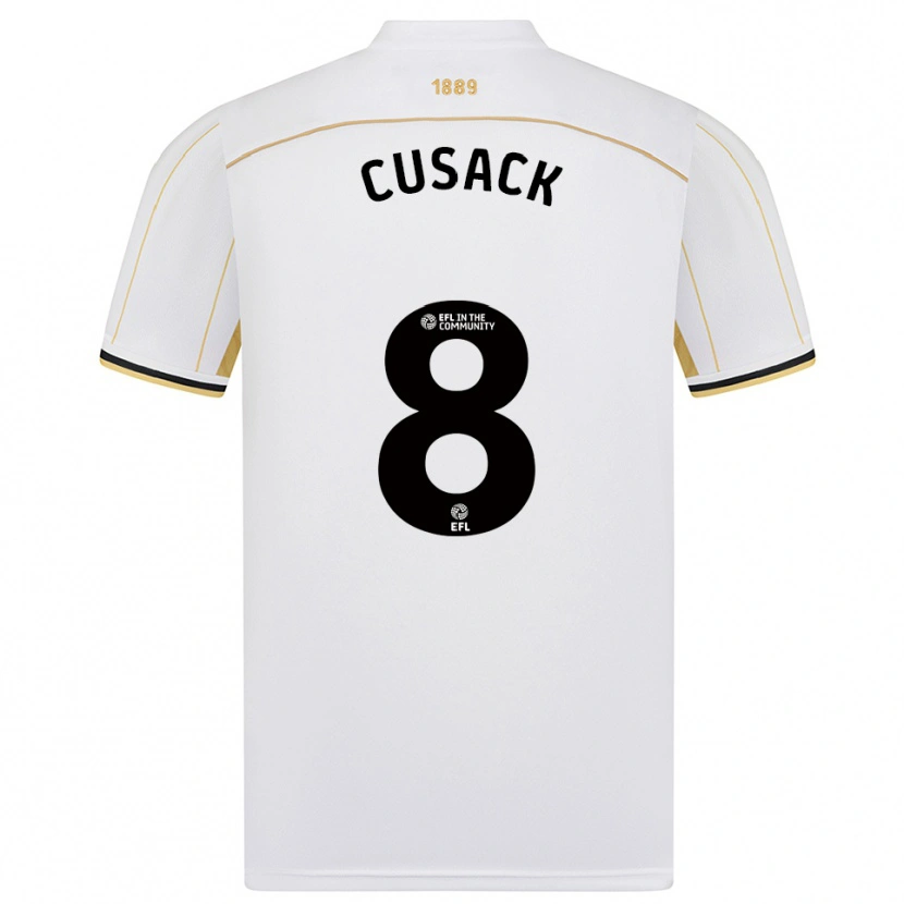 Danxen Niño Camiseta Maddy Cusack † #8 Blanco Oro 2ª Equipación 2025/26 La Camisa