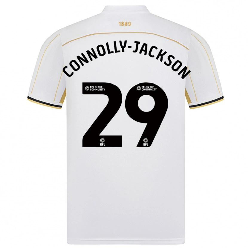 Danxen Niño Camiseta Fallon Connolly-Jackson #29 Blanco Oro 2ª Equipación 2025/26 La Camisa