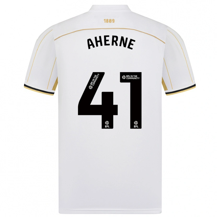 Danxen Niño Camiseta Alyssa Aherne #41 Blanco Oro 2ª Equipación 2025/26 La Camisa