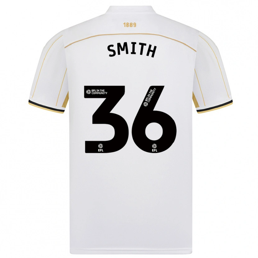 Danxen Niño Camiseta Joshua Smith #36 Blanco Oro 2ª Equipación 2025/26 La Camisa