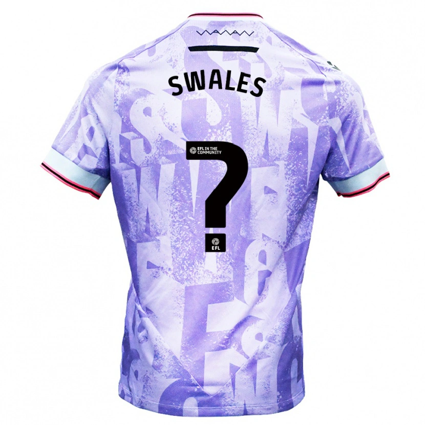 Danxen Niño Camiseta Jack Swales #0 Lila Blanco 2ª Equipación 2025/26 La Camisa