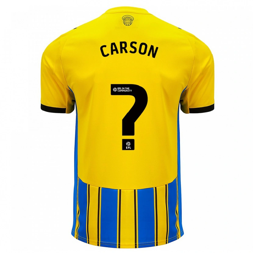 Danxen Niño Camiseta Matty Carson #0 Azul Amarillo 2ª Equipación 2025/26 La Camisa