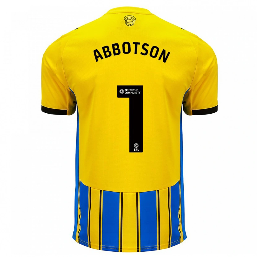 Danxen Niño Camiseta Oscar Abbotson #1 Azul Amarillo 2ª Equipación 2025/26 La Camisa