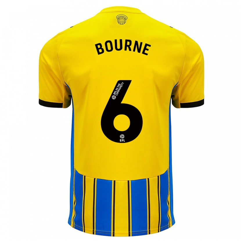 Danxen Niño Camiseta Tara Bourne #6 Azul Amarillo 2ª Equipación 2025/26 La Camisa