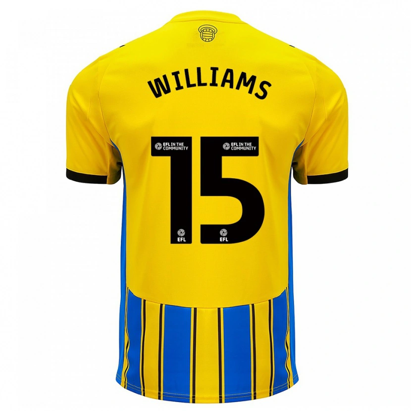 Danxen Niño Camiseta Barnaby Williams #15 Azul Amarillo 2ª Equipación 2025/26 La Camisa